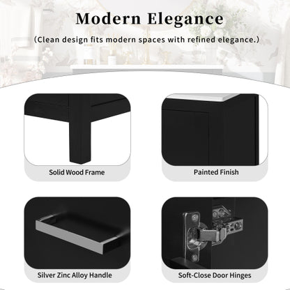 24-inch bathroom vanity with integrated undermount basin and a storage cabinet featuring 2 doors and 1 drawer. Includes double-layer door shelf, soft-close design, and versatile storage solutions