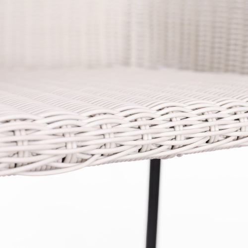 Ladd Outdoor Metal Wicker Barstool, Light Gray Faux Wicker, Set of 2