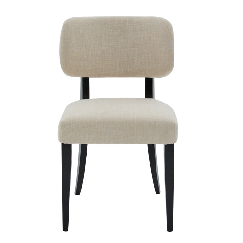 Wooden Dining Chairs Set of 2, Modern Fabric Upholstered Dining Room Chair Kitchen Chairs, Farmhouse Dinner Chair for Kitchen Dining Room