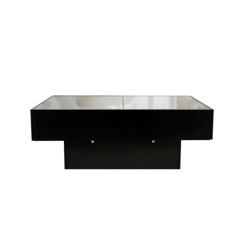 Extendable Coffee Table with Sliding Top & Hidden Storage, Wooden Center Table