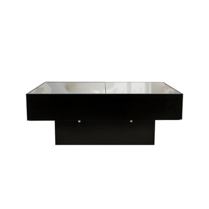 Extendable Coffee Table with Sliding Top & Hidden Storage, Wooden Center Table