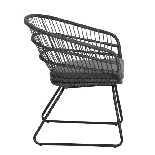 TERRY CHAIR,2PCS with 2 Cushions,Gray