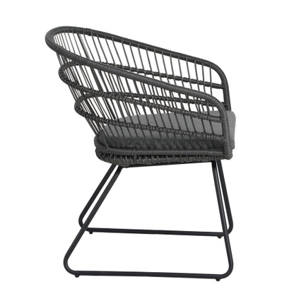 TERRY CHAIR,2PCS with 2 Cushions,Gray