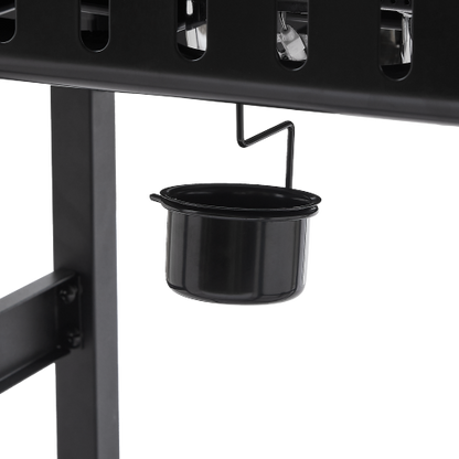 2 Burner BBQ Propane Gas Grill with Side Burner 24000 BTU Output Stainless Steel Barbecue Grill with Enameled Grates and Side Tables for Outdoor Cooking Kitchen and Patio Backyard