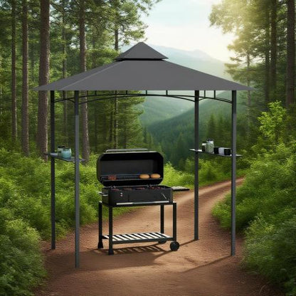 8' x 5' Grill Gazebo Outdoor BBQ Canopy Gazebo for Patio Yard Garden