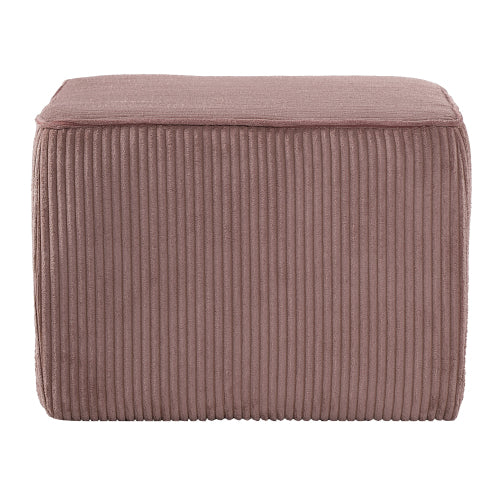 Upholstered Square Ottoman,Pink