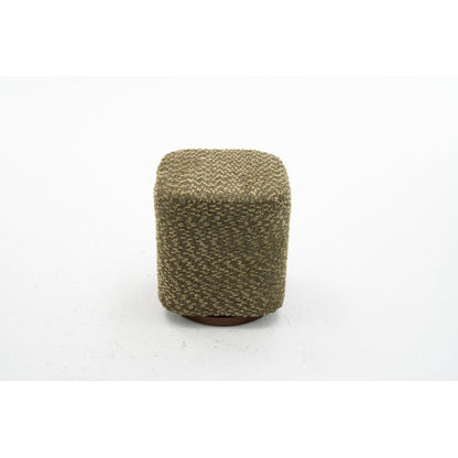 Ottoman Swivel Stool with Upholstered Seat, 360¡ã Vanity Chair Accent Furniture