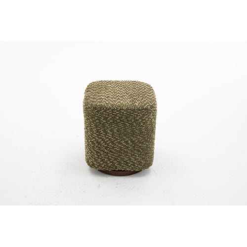 Ottoman Swivel Stool with Upholstered Seat, 360¡ã Vanity Chair Accent Furniture