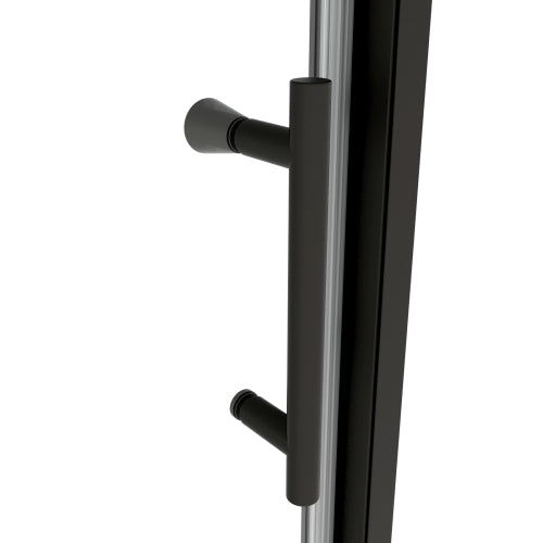 38-42" W x 71" H Piovt Swing Glass Shower Door,Pivot Frame Sliding Shower Door with 1/4"(6mm) Clear SGCC Tempered Glass,Matte Black Finish Shower Doors,Reversible Installation