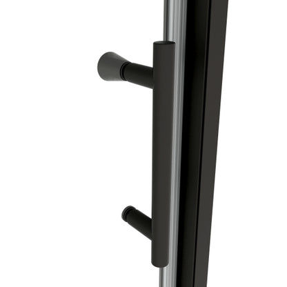 38-42" W x 71" H Piovt Swing Glass Shower Door,Pivot Frame Sliding Shower Door with 1/4"(6mm) Clear SGCC Tempered Glass,Matte Black Finish Shower Doors,Reversible Installation