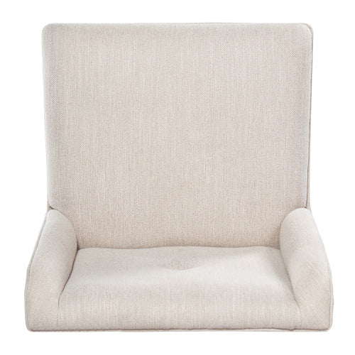 Rivet Upholstered Dining Chairs Set of 2 with Rubber Wood Legs