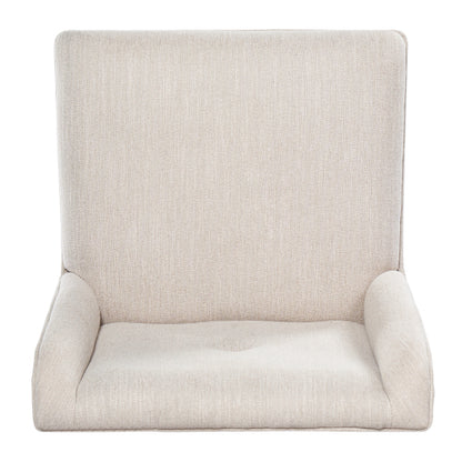 Rivet Upholstered Dining Chairs Set of 2 with Rubber Wood Legs