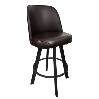 2 PACK Commercial Uphostered Swivel Bucket Seat Bar Stool with Metal Frame Restaurant and Cafe Bar Seating--assembly required