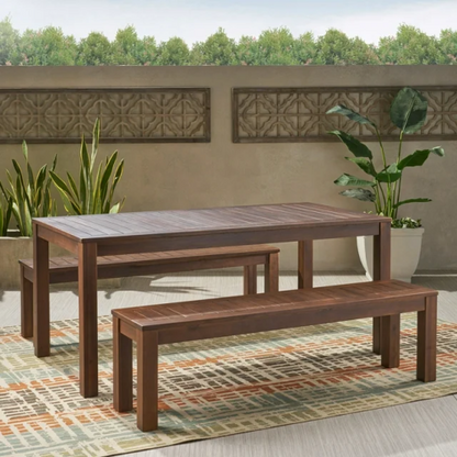 Outdoor Courtyard Table and Bench