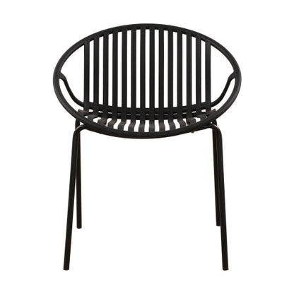 Patio Dining Chairs Stackable Chairs with Breathable Design Modern Simple Art Style