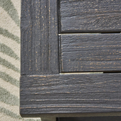 Outdoor Acacia Wood Dining Bench,Dark Grey