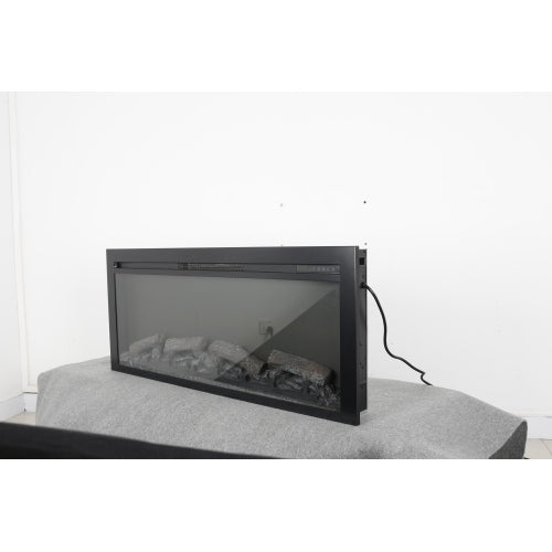 44 inch wall recessed electric fireplace with remote and Imitation Flame , LED light heater