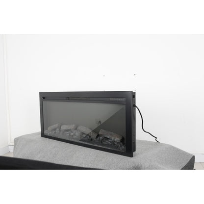 44 inch wall recessed electric fireplace with remote and Imitation Flame , LED light heater