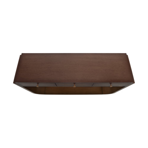 Walnut Classic Curved Leg Console Table With 3 Drawers Home Hallway Cabinet