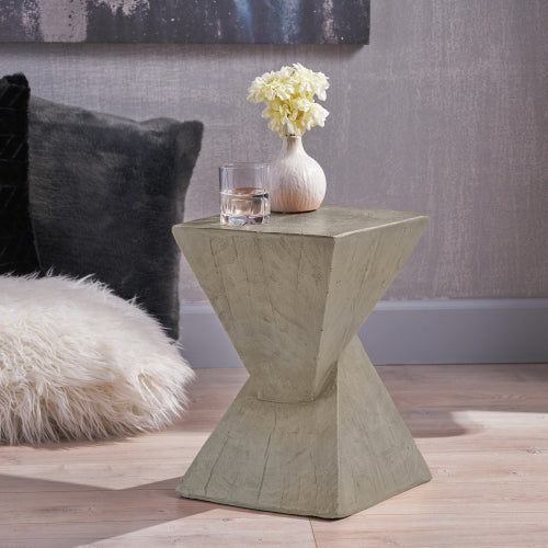 Modern Side Table – Stylish Cent Table Compatible with Living Room, Bedroom, or Office – Versatile Home Furniture with Design and Sturdy Construction,Light gray Color