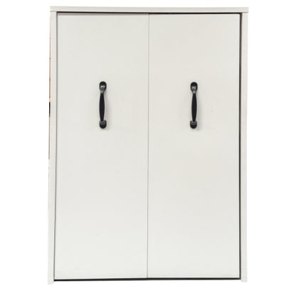 3-Tier Adjustable Side Panel Mobile Dustproof Storage Bookcase Cabinet