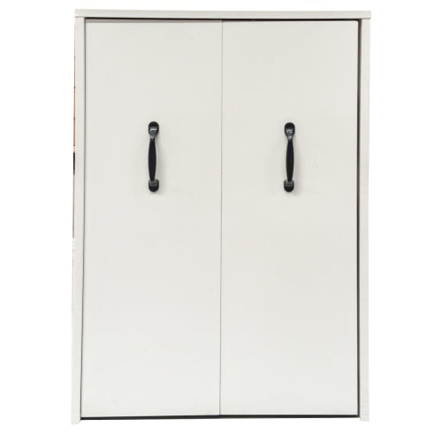 3-Tier Adjustable Side Panel Mobile Dustproof Storage Bookcase Cabinet