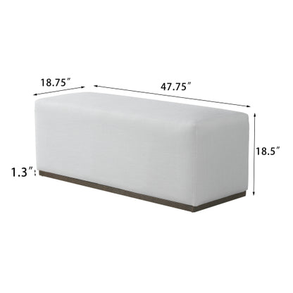 Modern Ottoman Footstool Upholstered Accent Stool for Living Room Bedroom