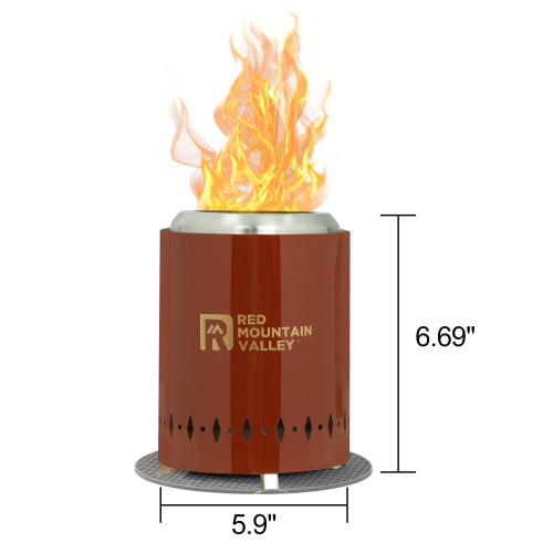 Smokeless Tabletop Fire Pit with Mat, Portable Mini Low Smoke Camping Stove,