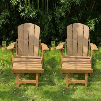 2-Piece All-Season Outdoor Lounge Chairs For Patio Leisure & Garden Relaxation Moments
