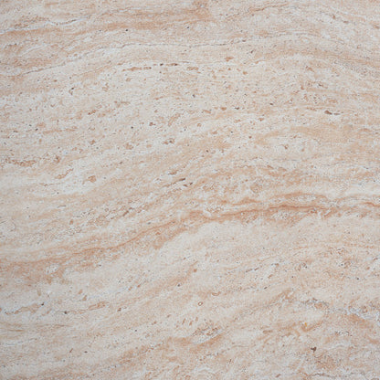 Outdoor/Indoor Lightweight Concrete Side Table,Hexagonal Round Travertine Accent Table