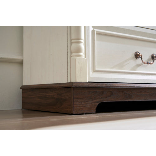 9 Drawer Dresser Chest for Bedroom with Wooden Base and Riser Trim, Wooden Rustic Rustic Chest of Drawers, Storage Dresser for Bedroom, Living Room