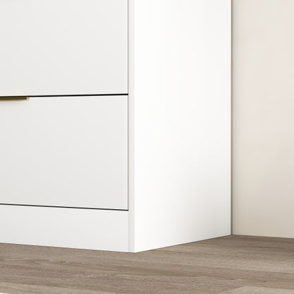 Modern 6-Drawer Dresser, Chest of Drawers for Bedroom, Living Room, Hallway, and Entryway - Large Storage Cabinet White