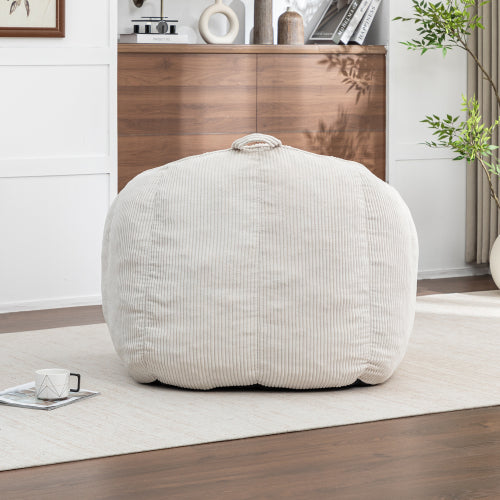 Corduroy Giant Adult BeanBag Sofa Chair with Armrests,Filler Included