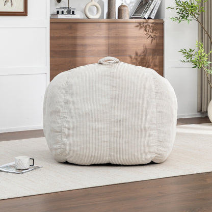 Corduroy Giant Adult BeanBag Sofa Chair with Armrests,Filler Included