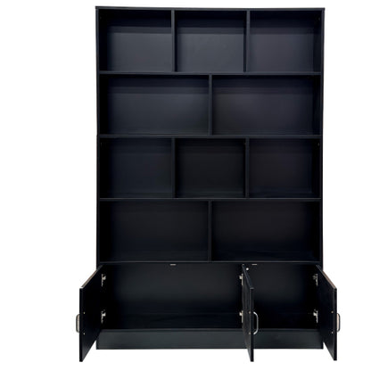 70.87 Inch Tall 10-Cube Bookshelf With 3 Closed Doors Home Storage Cabinet