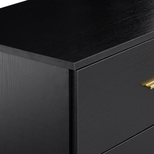 Modern Black 8-Drawer Dresser for Bedroom - Ample Storage Wide Chest of Drawers, Sturdy & Safe