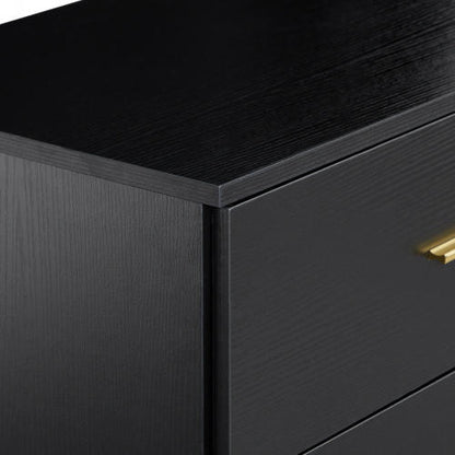 Modern Black 8-Drawer Dresser for Bedroom - Ample Storage Wide Chest of Drawers, Sturdy & Safe