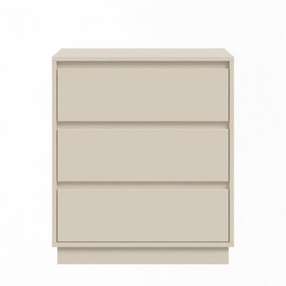 23.6inch Wide 3 Drawer Modern Nightstand, Beige Storage Bedside Table with Soft Close Drawers