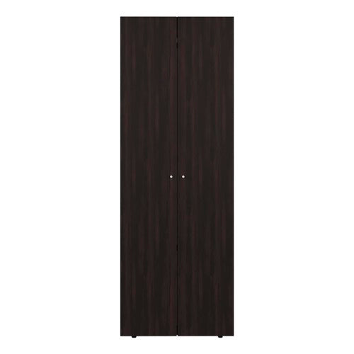 Armoire, 2 Doors, 2 Shelves, Walnut / Black Wengue