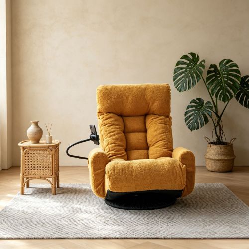 5-Angle Adjustable 360 degree  Rotatable Leisure Sofa Chair with Phone Holder