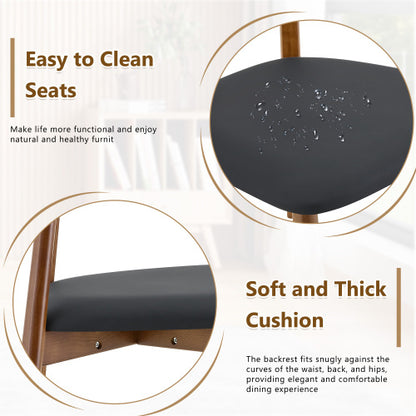 Pull up dining table and chair combination, wood color medium density fiberboard tabletop with black metal table legs