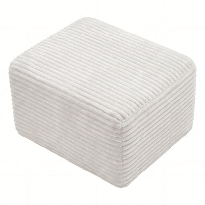37.5 inch Corduroy Square Upholstered Ottoman, Vacuum Compressed Soft Padded Pet-Friendly Foot Stool for Living Room Bedroom