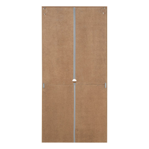 83.4 Inch Tall Walnut Farmhouse Bookshelf with LED Light & Adjustable Shelves Closed Storage Cabinet