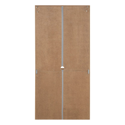 83.4 Inch Tall Walnut Farmhouse Bookshelf with LED Light & Adjustable Shelves Closed Storage Cabinet