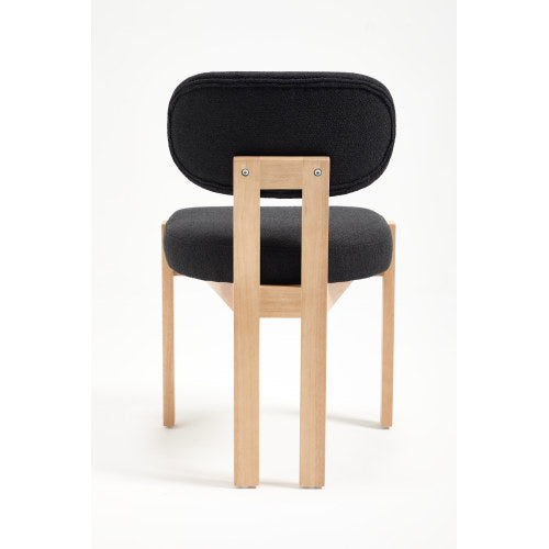 Wooden Dining Chairs Set of 2, Modern Fabric Upholstered Dining Room Chair Kitchen Chairs, Farmhouse Dinner Chair for Kitchen Dining Room