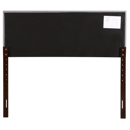 Casual Light Grey Upholstered Headboard King Size
