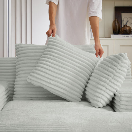 Oversized Corduroy Indoor Chaise Lounge, No Assembly Sleeper Sofa
