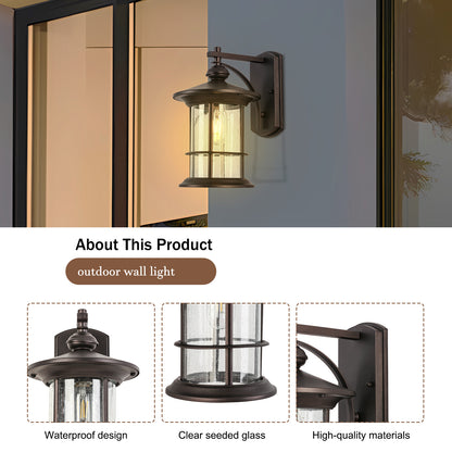1-Light Black Outdoor Wall Sconce (1-Pack)