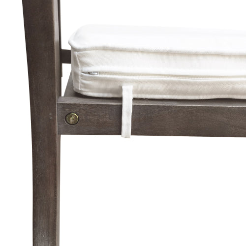 7 Pieces Acacia Wood Outdoor Dining Set with Cushions,Modern 6 Chairs and 1 Large Table, Dining Furniture Set for Lawn, Backyard, Garden Deck,Poolside