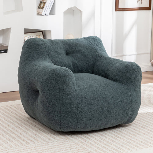 Adults High-Density Foam Stuffed Bean Bag Chair with Armrests